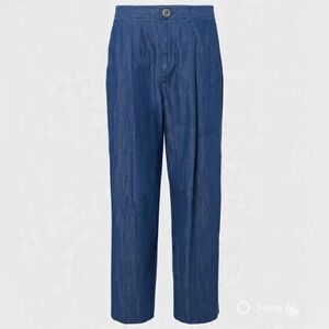 Topshop High Rise Double Pleated Trouser Jeans Size 8